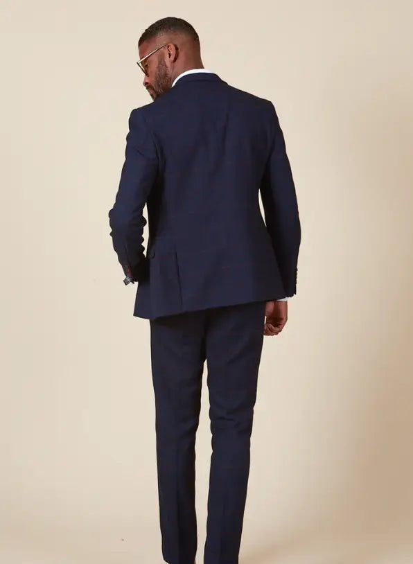 2-delig Navy Blue Gentlemens Suit - Edison Redline 2pc -