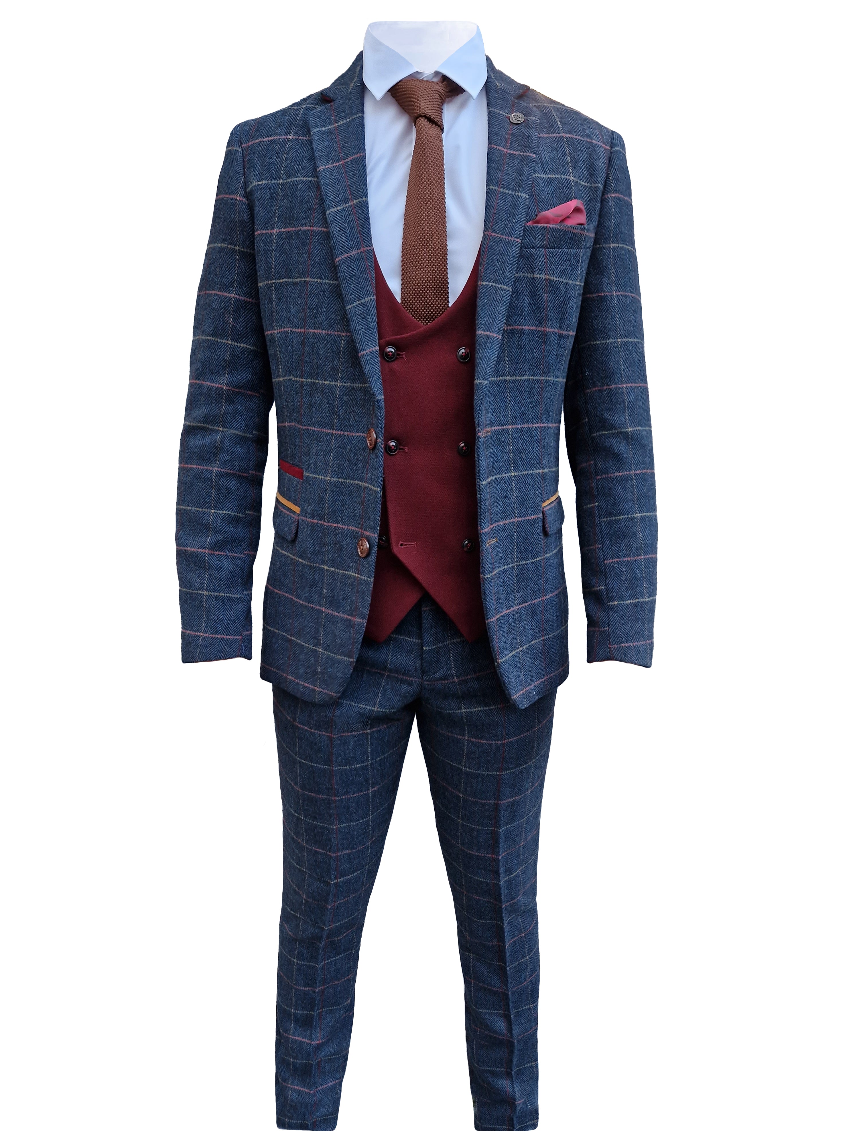 3 - delig Herenpak Tweed Eton - Mix & Match - driedelig pak