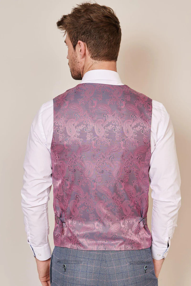 Kelvin Pink Gilet - Double Breasted - gilet