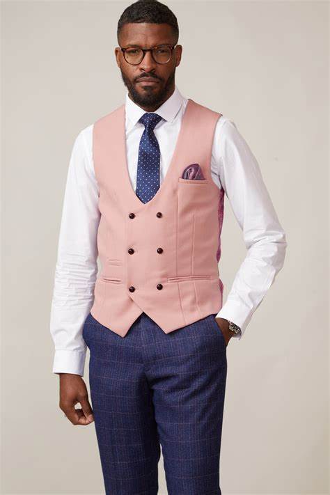 Kelvin Pink Gilet - Double Breasted - gilet