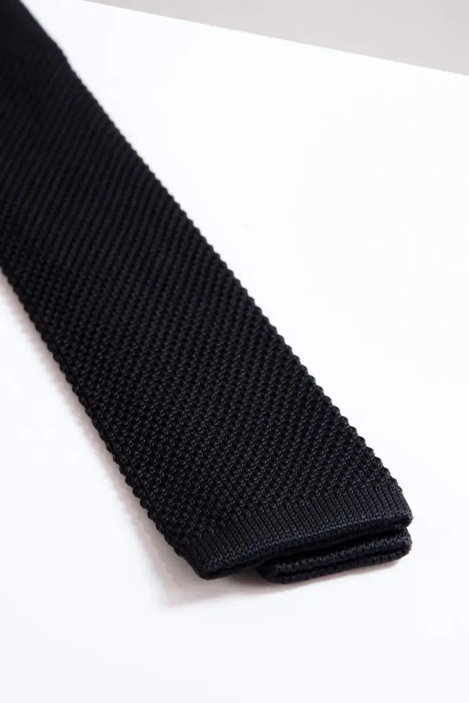 Stropdas Marc Darcy black knitted - stropdas