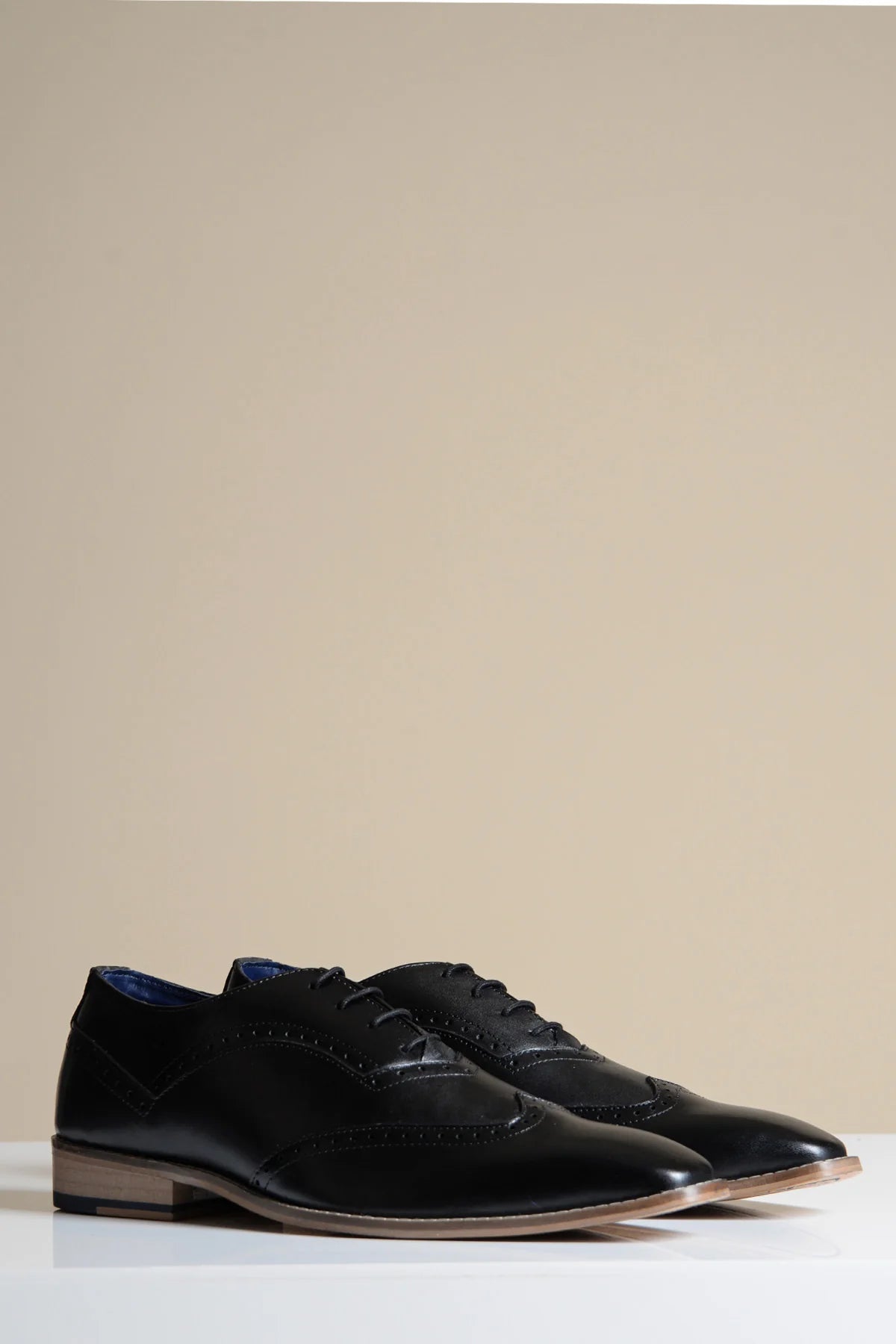 Zwarte leren schoenen, Marc Darcy Dawson - Wingtip brogue