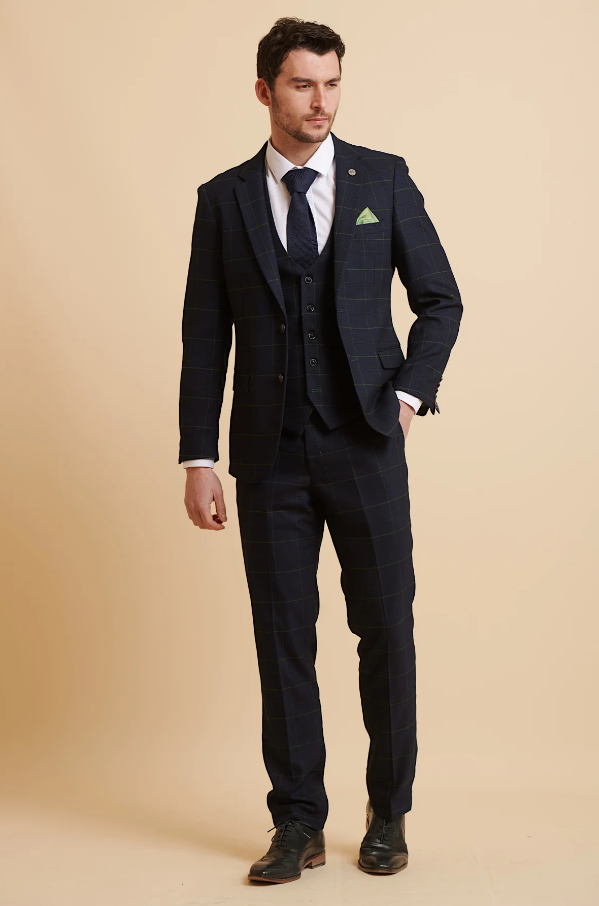 Driedelig Navy Gentlemens suit - Edison Greenline