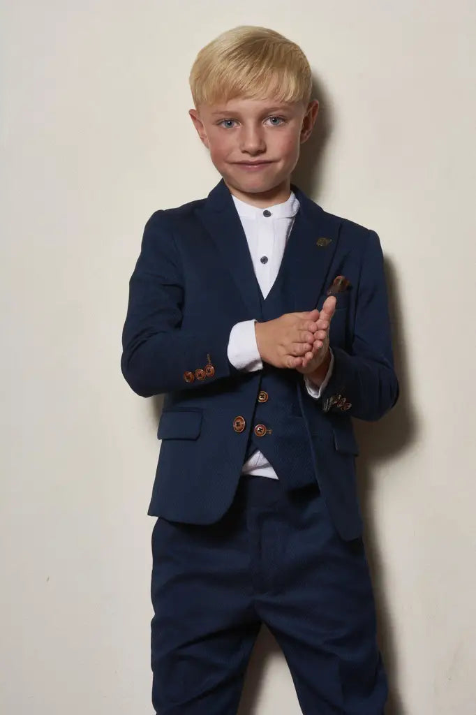 Driedelig pak voor kinderen - Max royal blue - kinder pak
