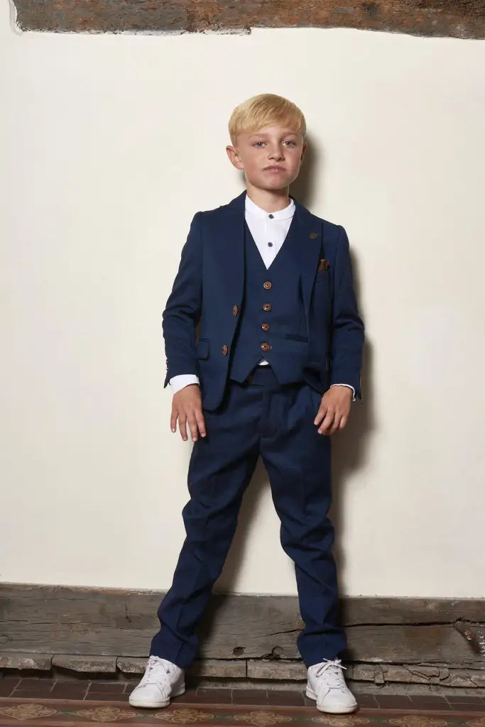 Driedelig pak voor kinderen - Max royal blue - kinder pak
