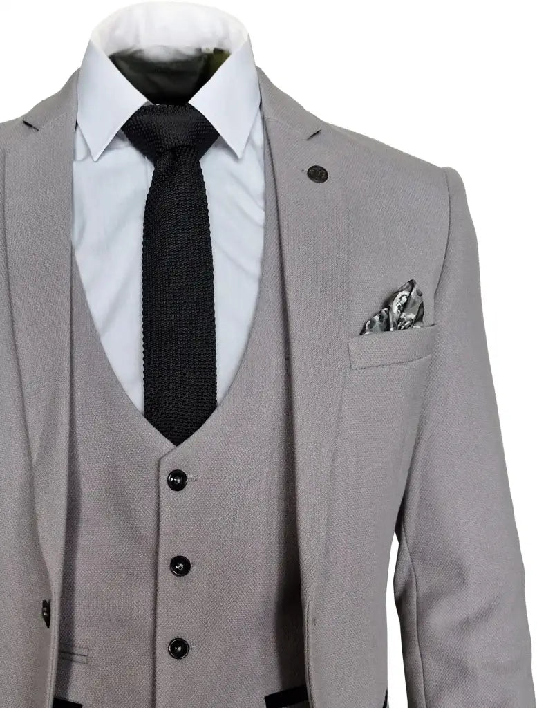 Grijs 3-delig pak - Marc Darcy Edwin Silver suit - driedelig