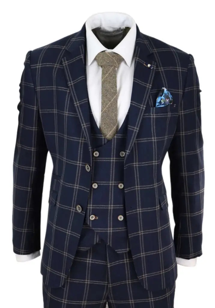 Hardy Navy Suit 3-Delig pak Gentlemans suit - 44/XS -