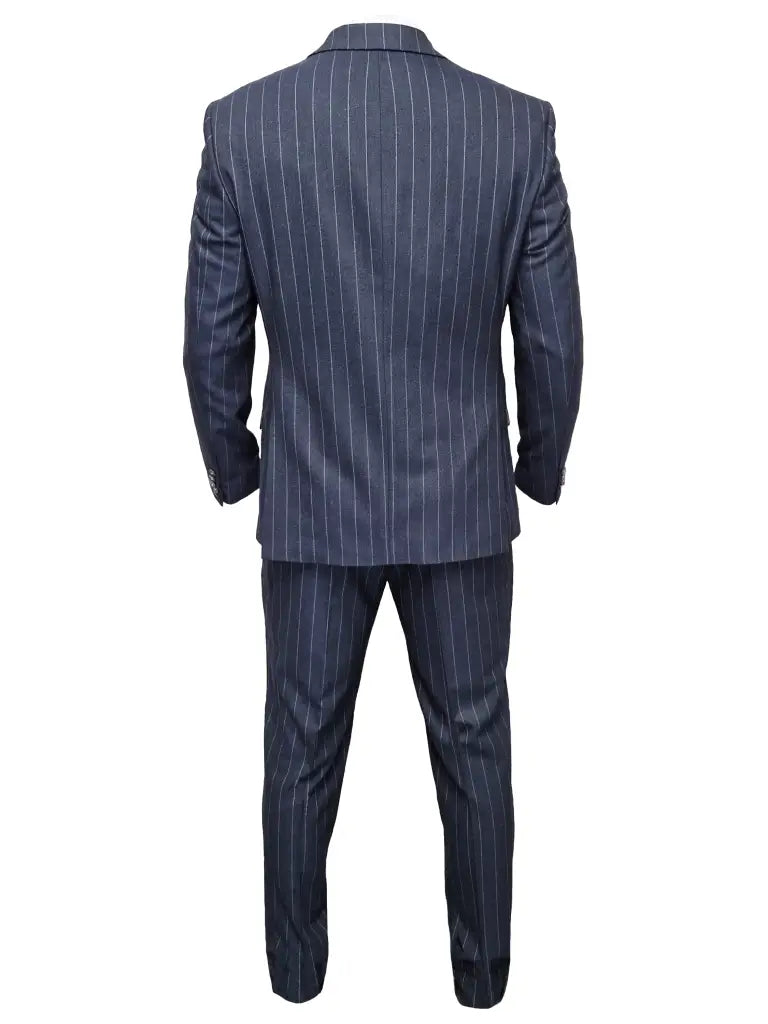 Navy blauw gestreept pak voor Heren - Cavani Invincible Suit