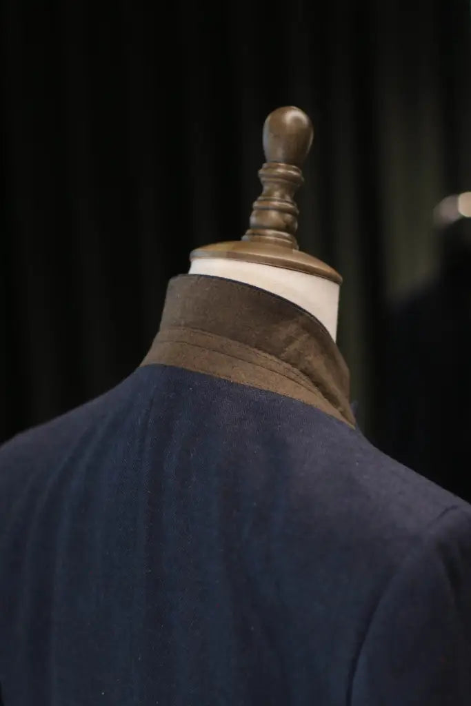 TAVERNY Chief - Heren pak Navy tweed - driedelig pak
