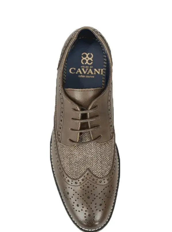 Donker bruine tweed schoenen / Cavani Horatio Brown - 39 -