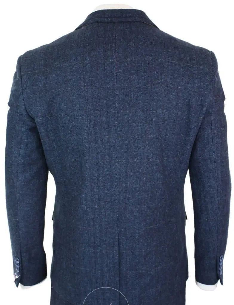 Driedelig pak Cavani Peaky stijl - Carnegi Navy Tweed Suit -