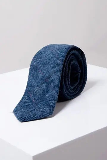 Stropdas dion blue tweed stijl - stropdas
