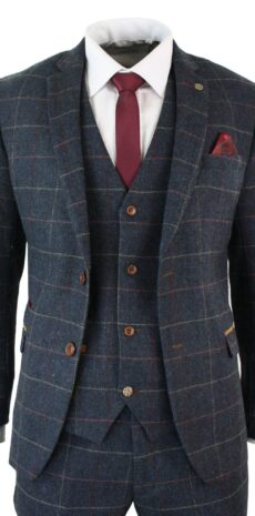 dreiteiliger Anzug-Eton-Tweed